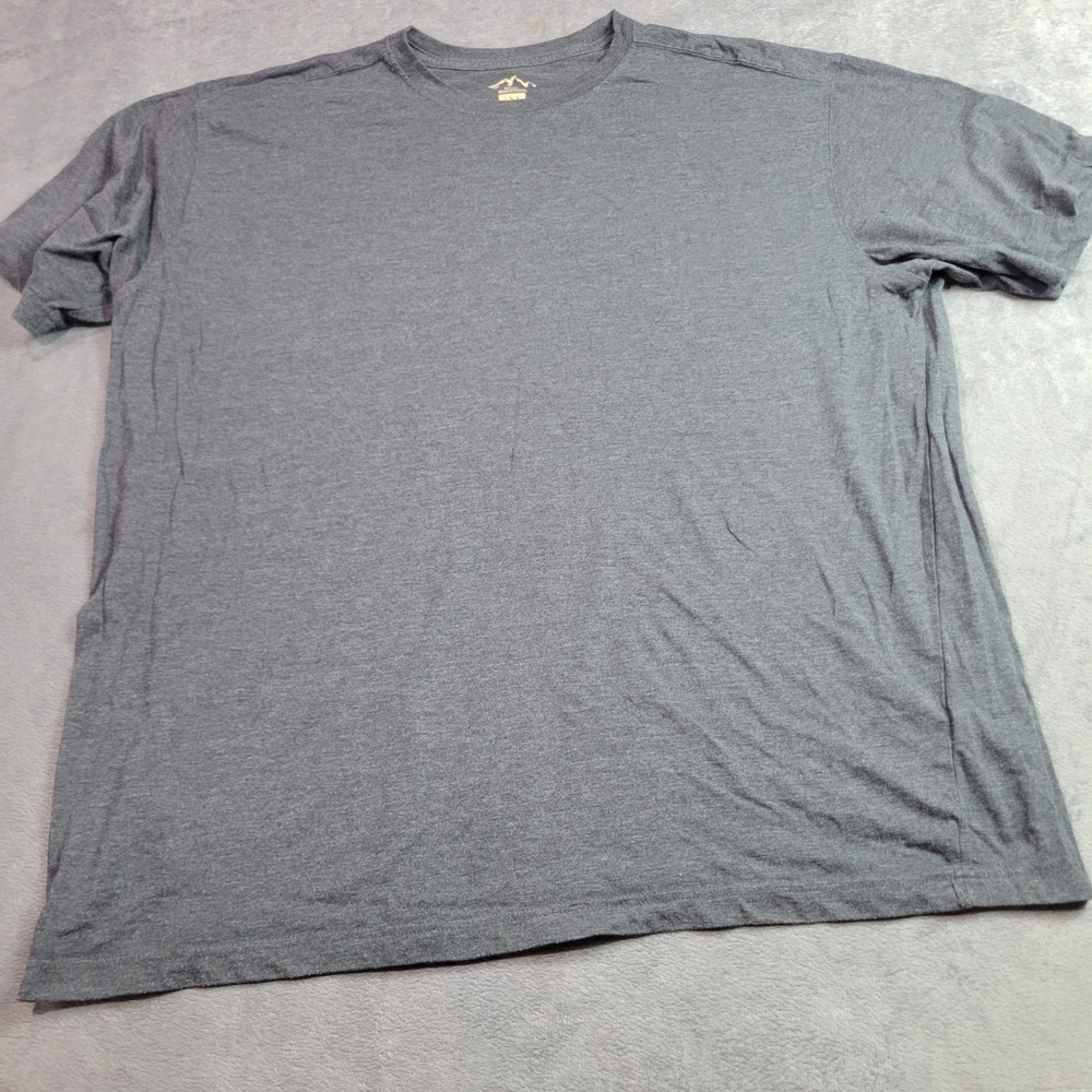 Blue Mountain Men 2XL Short Sleeve Crew Neck Shirt Charcoal Heather Cotton Blend